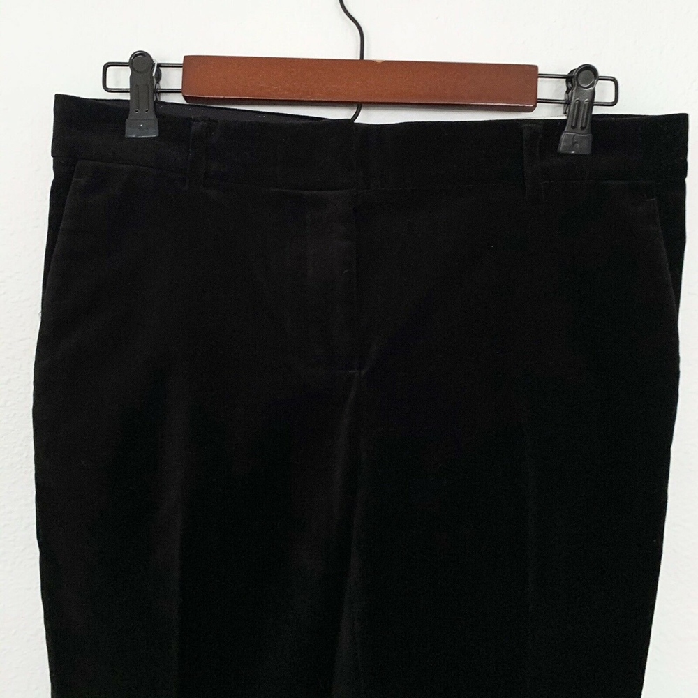 Ann Taylor Black Mid Rise Velvet Ankle Pants - Picture 4 of 8